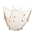 Decorative Fish Net White Yagote Mediterranean Style Nautical Decorative Fishing Net with Shells for Home Party Room Decoration 1.5 X 2meter White
