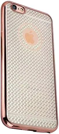 iPhone 6/6S Case, Flexible Soft TPU Gel electroplating process Glitter Case for iPhone 6 6S 4.7 Inch Shock-Absorption Bumper and Anti-Scratch Clear Back Bumbper (Pink)
