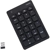 Rapoo K50 Wireless Number Pad, 2.4G Numeric Keypad for Laptop, Speed Data Entry, 22-Key Numpad with Calculator, Email and Function Keys for Windows PC/Laptop/Desktop/Notebook, USB-A, Battery Powered