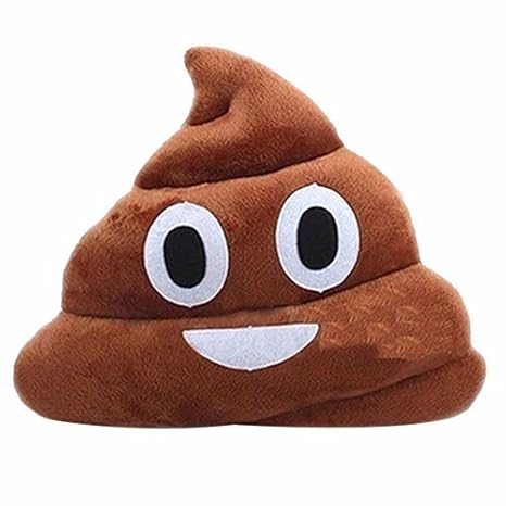 Generic Stuffed Pillow Cushion Emoji Poop Shaped Smiley Face Doll