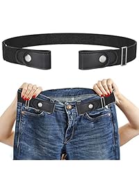 Loritta 2 Pack Sin Cinturón Sin Hebilla Cinturones Invisibles Estirables Ajustables Invisibles para Mujeres Hombres
