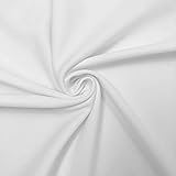 Scuba Double Knit Fabric 100% Polyester 58/60" inches Wide Sold by The Yard Many Colors (White)