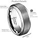 MNH Tungsten Rings for Men 8mm Wedding Band Comfort Fit Brushed Matte Finish Beveled Edge Size 5-14