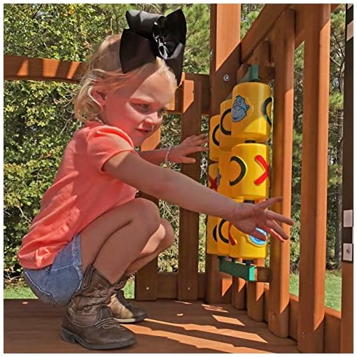 Gorilla Playsets 07-0010 Tic Tac Toe Spinner Activity Panel for Swing Sets, Yellow - Image 5