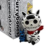 Atlantic Collectibles Furry Bones Safari Zebra Horse Costume Skeleton Monster Collectible Figurine 3