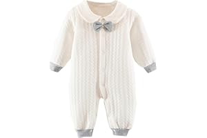 Winter Outfit for Christmas Outfit Baby Infant Newborn Boys Girls Long Sleeve Winter Fashion Bowknot Jumpsuit Romper One