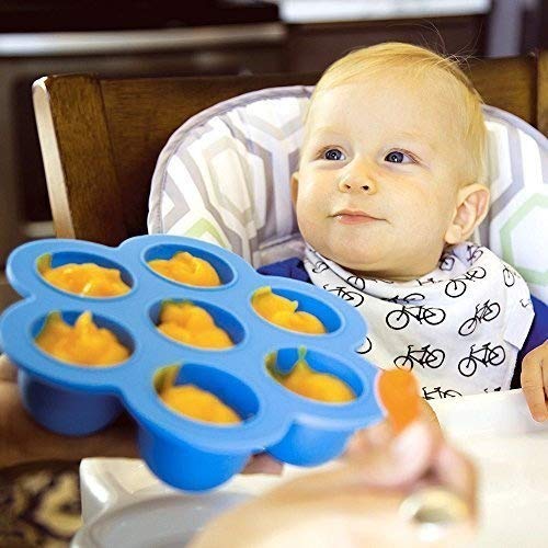 KitchenHero Silicone Egg Bites Molds for Instant Pot Accessories - Fits Instant Pot 5,6,8 qt Pressure Cooker, Baby Food Freezer Tray Food Storage Container with Lid, Reusable Storage Container (Blue)