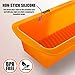 Loaf Pan - Set of 2-100% Pure Food Grade Nonstick Silicone Bread Pan - Orange + Tablespoon Measuring Spoons Set of 5