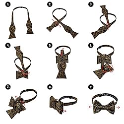 DiBanGu Gold Bow Ties for Men Self Tie Bow Tie and