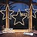 MAOYUE Window Lights 3 Pack Christmas Window Star Lights with Timer Battery Operated Christmas Decorations 8 Lighting Modes with 3 Remote Controls for Outdoor, Indoor, Porch, Party, Warm White