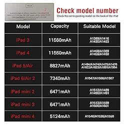 KUBOM Replacement Battery for iPad Air or iPad 5th