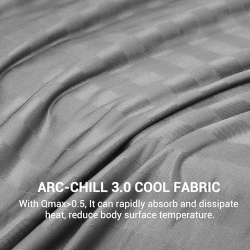Elegear Revolutionary Cooling Blanket Queen, Absorbs Heat to Keep Body Cool for Night Sweats, Double Sided Arc-Chill3.0 Cooling Fiber Q-Max>0.5, Lightweight Summer Cold Blankets for Sleeping 79“ x 86”