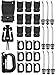 Tatuo 30 Pieces Tactical Gear Clip Strap for Molle Backpack Webbing Attachments Ring Hook Tactical Vest Belt (Style A)