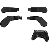 4Pcs Elite 2 Controller Metal Paddles for Xbox One Elite 2, Xbox One Elite Series 2 Controller, Stainless Steel Paddles Replacement Accessories for Xbox One Elite/ Elite Series 2/Elite 2 Core Controller (Black) [video game] [video game]