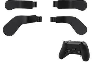 ALOVEXIONG 4Pcs Elite 2 Controller Metal Paddles for Xbox One Elite 2, Xbox One Elite Series 2 Controller, Stainless Steel Paddles Replacement Accessories for Xbox One Elite/ Elite Series 2/Elite 2 Core Controller (Black) [video game] [video game]