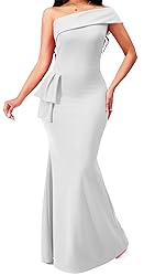 White Formal Dresses for Women Sexy Bodycon One Off