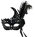 Masquerade Mask Halloween Ball Mask Christmas Costume Party Mask With Feather