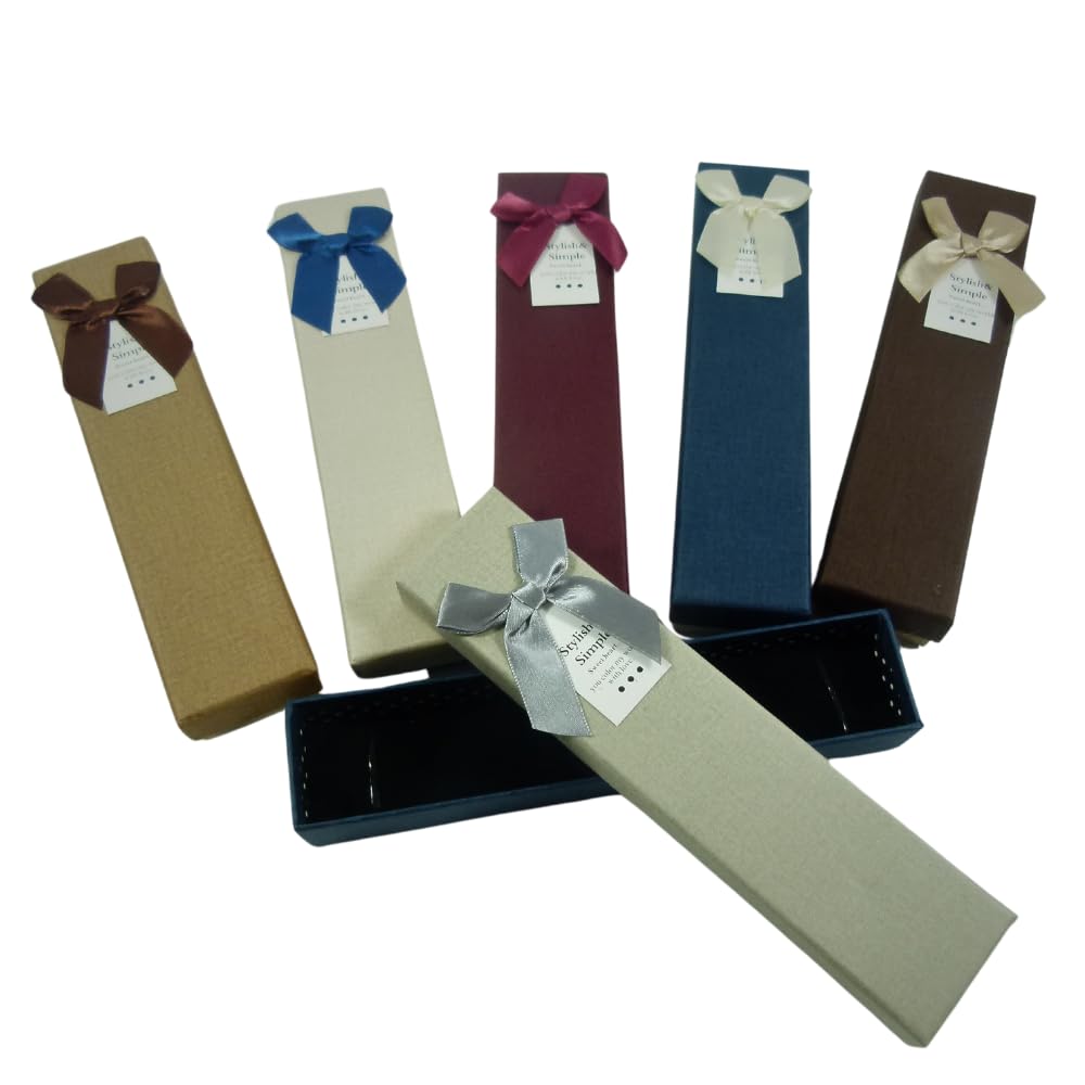 PartyErasers 6 Colours Bow Design Necklace Bracelets Charms Beads Gift Box (6 Empty Boxes)