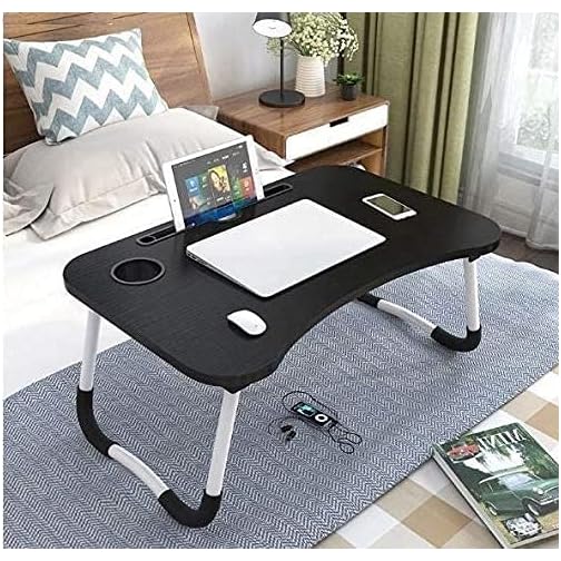 DECORVAIZ Multipurpose Laptop Table with Dock Stand & Non-Slip Legs Foldable and Portable Lapdesk for Study & Bed