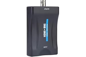 Coaxial Cable to HDMI Converter Adapter for TV, Video Converters BNC Composite Video and 3.5Mm Audio Converter Adapter 480I 5