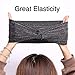 CREAMPP Wide Knotted Turban Headbands for Women, Thick Yoga Sports Hair Bands for Workout Elastic Satin Head Wrap Scarf Cute Sparkly Hair Accessories for Girls