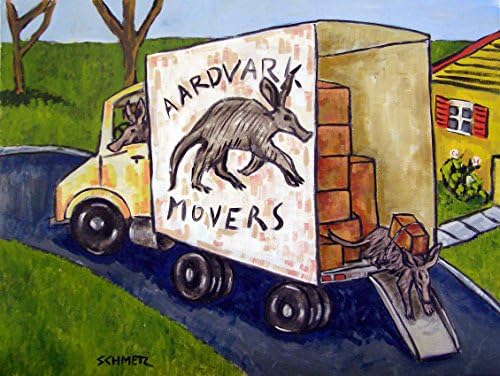 aardvark pest control exterminator decor signed art Print