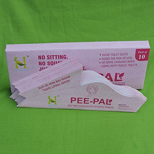HealthGoodsIn Disposable, Portable Female Urination Device PeePal Ideal for Camping Highways Hikes Or When Using Dirty Public Toilets- Pack of 10 Funnels