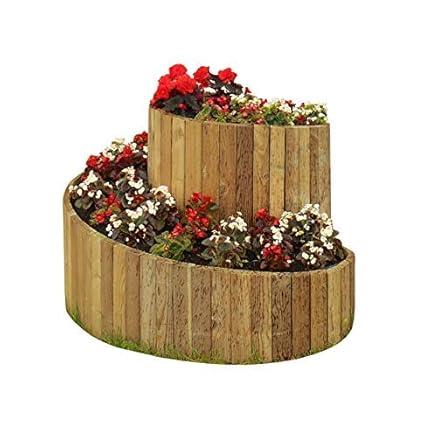 Koll Living Garden Kräuterspirale aus Lärche - Durchmesser 75-100 cm x H 24-74 cm - die Kräuterschnecke ist auch als Blumenbe