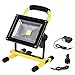 LED Work Light 50W 5500LM Portable Outdoor Flood Light 6000K IP66 Waterproof Camping Security Lights for Outdoor Lighting/Hunting/Camping/Hiking/Car Repairing (Yellow)