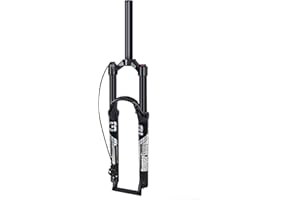 Mountain Bike Fork 26/27.5/29 Inch Magnesium Shock Rebound Adjustable Air Suspension Fork 140 mm Travel, 9 mm Axle， Disc Brak