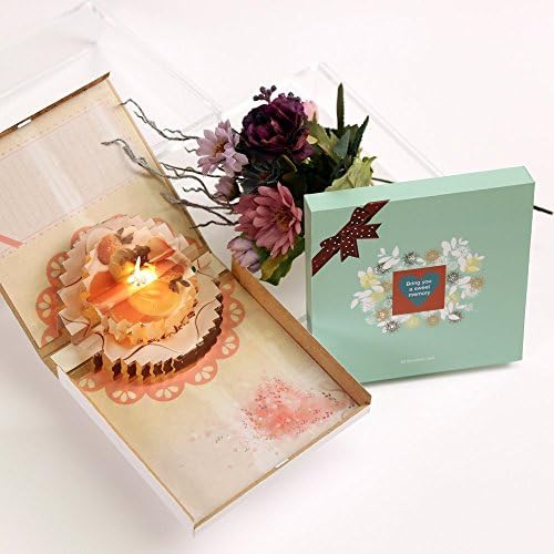 3D Pop-Up Happy Birthday Card: Creative Handmade Birthday Card To Express Your Love To Friends &amp; Family| Flameless Candles Business Greetings/Valentine’s/Anniversary/Mother’s Day Cake Card