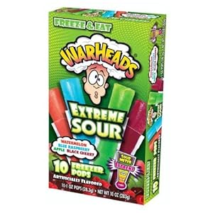 Image of Warheads Extreme Sour Freezer Pops 8 boxes with 10 pops per box by Extreme sour-Warheads