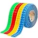 Building Block Tape Toy Roll Silicone Sticky for Kids with Reusable Self-Adhesive Strips Educational Toys for Boys & Girls, 4 Rolls Set 13Feet/4meter (Red, Blue, Green Yellow)