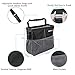 Kuelor Waterproof Car Trash Can, Leakproof Auto Garbage Bag for Litter with 3 Mesh Pockets, Collapsible Storage Organizer, Black