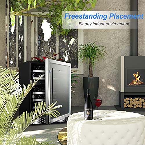 Phiestina 24 Inch Under Counter Wine Cooler 46 Bottle BuiltIn Dual