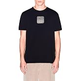 Armani Exchange Men's Cotton Jersey Black and Gold Tee