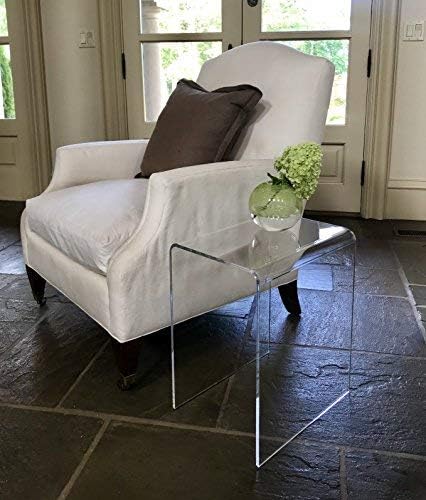 16"x 12"x 19" high x 3/8" Clear Acrylic END Table