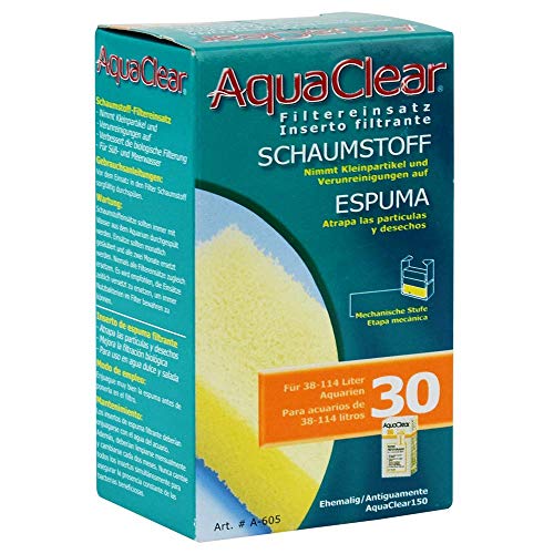 AquaClear 30 Foam Filter Insert, Aquarium Filter Replacement Media