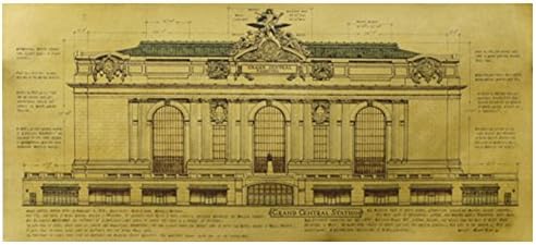 Grand Central Station Poster Print Wall Art 28.3x13 Inch Home Decor by BRAiTOR