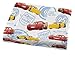 Jay Franco Kids Sheet Set with Fitted, Flat Sheets & Pillow Cover - Ultra-Soft Bedding with Pillowcase for Room Decor, White - Cars, 3 Piece Twin