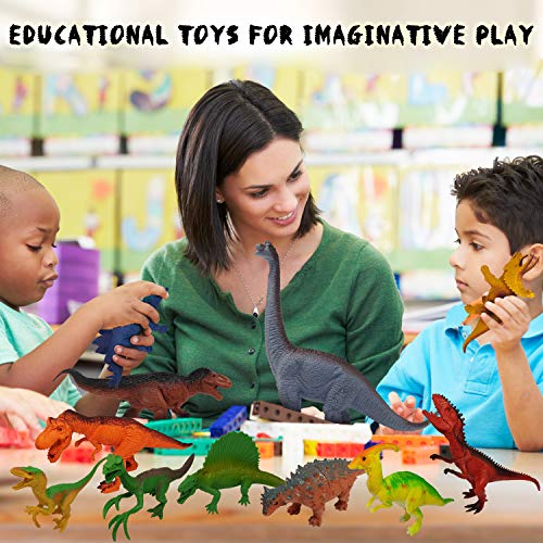 image for WhizBuilders Dinosaur Toys for 6 5 4 3 Year Old Boys Girls Kids , 12pc