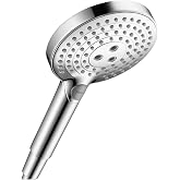 hansgrohe Raindance Select S Easy Install 5-inch Handheld Shower Head Modern 3 -Spray PowderRain, Rain, Whirl 26037001