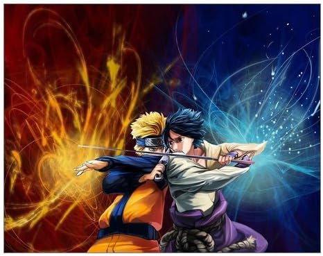 Scottshop Custom Anime Naruto Gallery Wrapped Canvas Print 14" x 11" Inch - Stretched and Framed Ready to Hang Bedroom/Living Room Decorations Canvas Wall Art