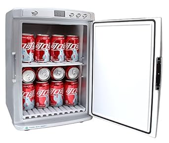 Mini-Kühlschrank Minibar Camping Box 25 Liter 220 V + 12 Volt (KFZ) + Nachtschaltung für leisen Betrieb Kühlen oder Wärmen