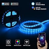 LOHAS WIFI LED Strip Lights, Work with Amazon Aleax, Multicolored, 16.4FT, Smart Phone Control LED Light string for Party, Christmas Decoration, Home Lighting, Kitchen, Gift