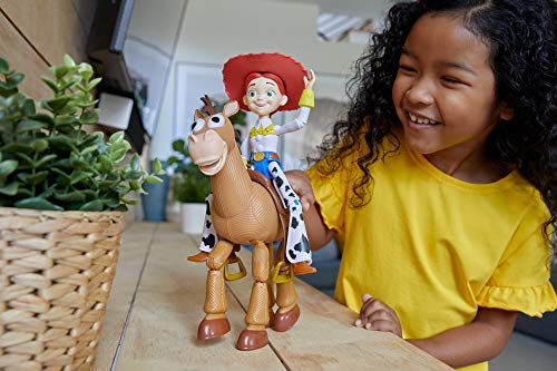 Disney and Pixar Toy Story Jessie and Bullseye 2-Pack Character Figures in True to Movie Scale, Posable with Signature Expressions for Storytelling and Adventure Play, Child's Gift Ages 3 and Up