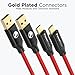 PowerBear Micro USB Cable 6ft [2 Pack] Gold Connectors & Braided Nylon | Android Charger Cable