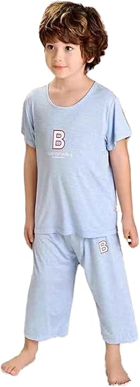 Amazon Senlin子供服パジャマ7ポイント袖7ポイント長さ男の子子供パジャマ生地再生セルロース繊維子供服ホームウェア上下のスーツ パジャマ 通販