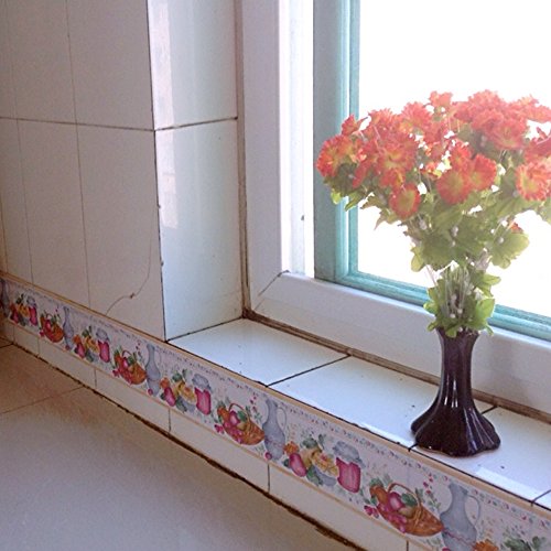 SimpleLife4U Removable Vinyl Wallpaper Border Peel & Stick Wall Borders