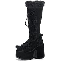 platform fur boots
